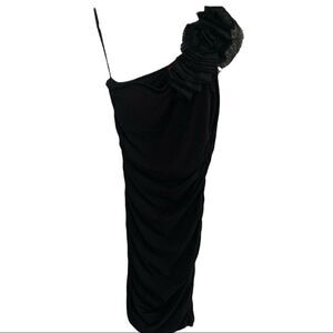 Ruby Rox Black One Shoulder Ruched Dress Women’s Size Small (S)